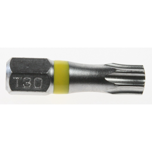 Sealey Trx-star bit t30 25mml 'yellow' (impact grade)