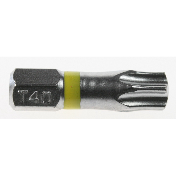 Sealey Trx-star bit t40 25mml 'yellow' (impact grade)