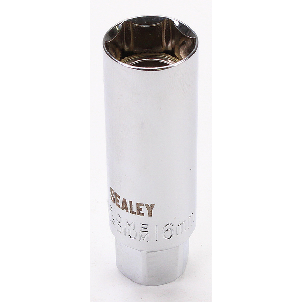 Sealey 3/8" Spark plug socket c/w magnetic 16mm(tw)
