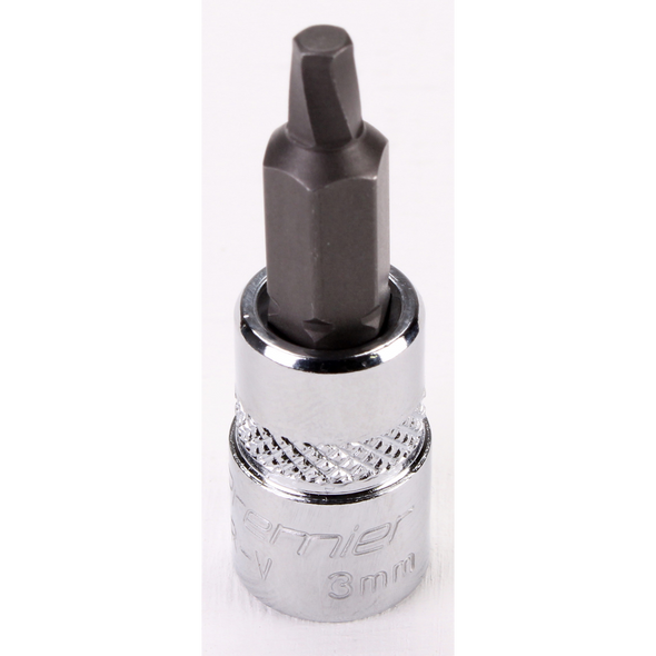 Sealey 1/4"Dr Hex Socket Bit (Lock-On) 3mm