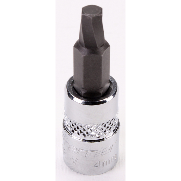 Sealey 1/4"Dr Hex Socket Bit (Lock-On) 4mm