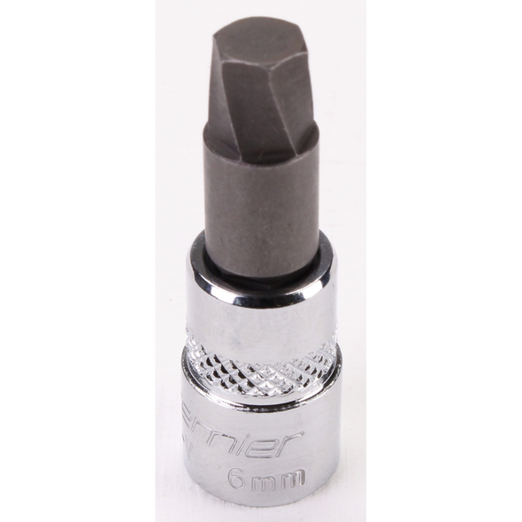 Sealey 1/4"Dr Hex Socket Bit (Lock-On) 6mm