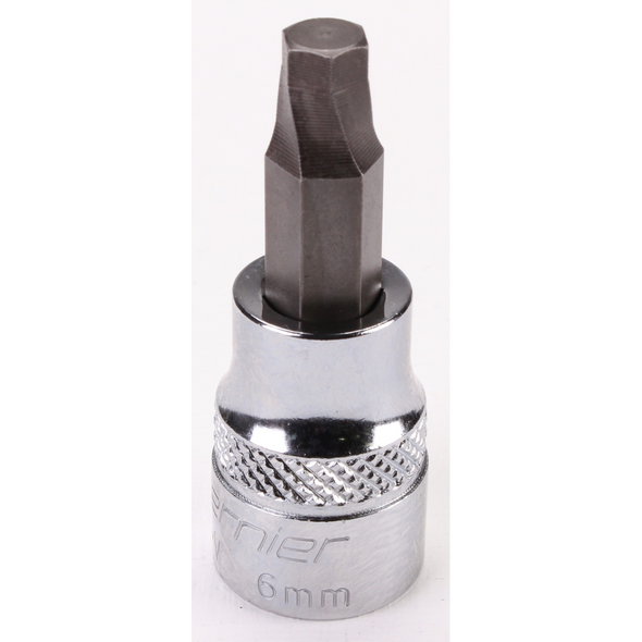 Sealey 3/8"Dr Hex Socket Bit (Lock-On) 6mm
