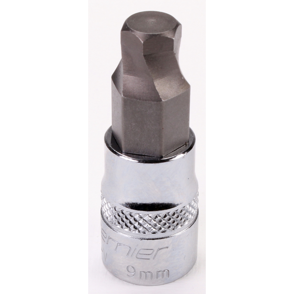 Sealey 3/8"Dr Hex Socket Bit (Lock-On) 9mm