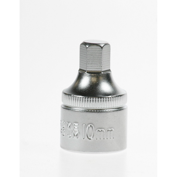 Sealey 1/2"dr stubby hex socket 10x40mm