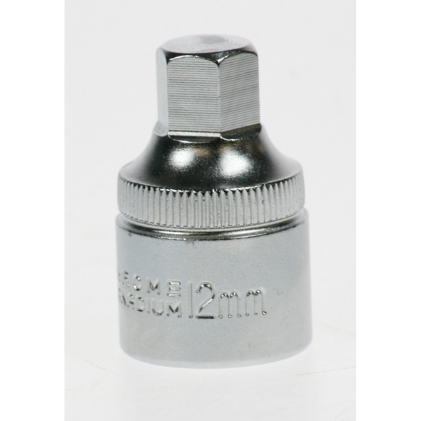 Sealey 1/2"dr stubby hex socket 12x40mm