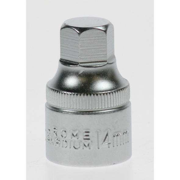 Sealey 1/2"dr stubby hex socket 14x40mm