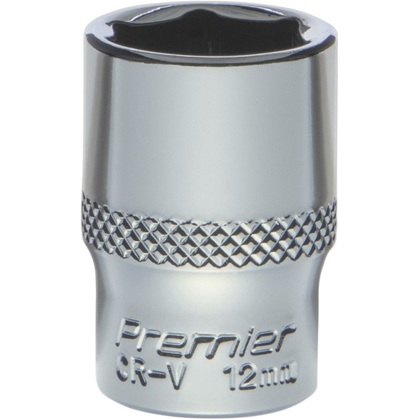 Sealey 1/4"Dr Socket 12mm (Mirror Finish)