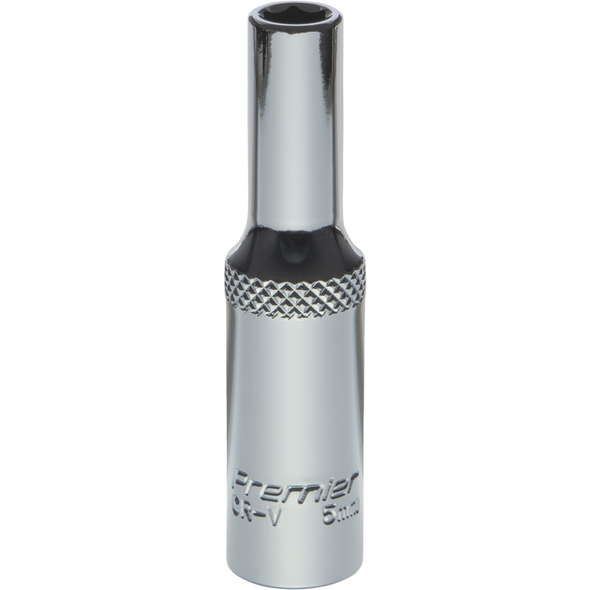 Sealey 1/4"Dr Deep Socket 5mm (Mirror Finish)