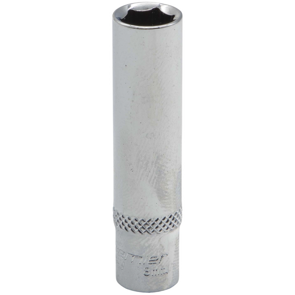 Sealey 1/4"Dr Deep Socket 8mm (Mirror Finish)