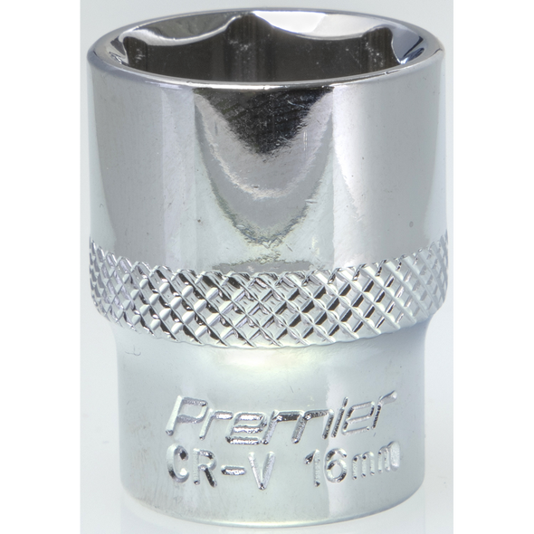 Sealey 3/8"Dr Socket 16mm (Mirror Finish)