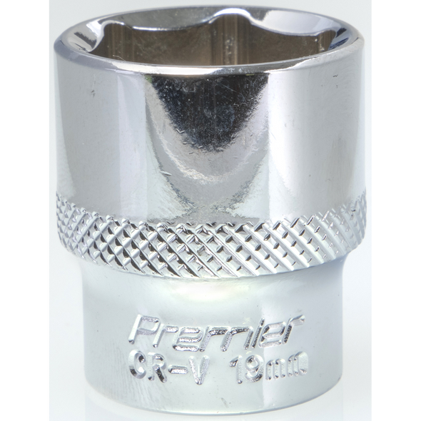 Sealey 3/8"Dr Socket 19mm (Mirror Finish)