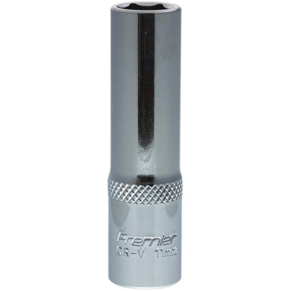 Sealey 3/8"Dr Deep Socket 11mm (Mirror Finish)
