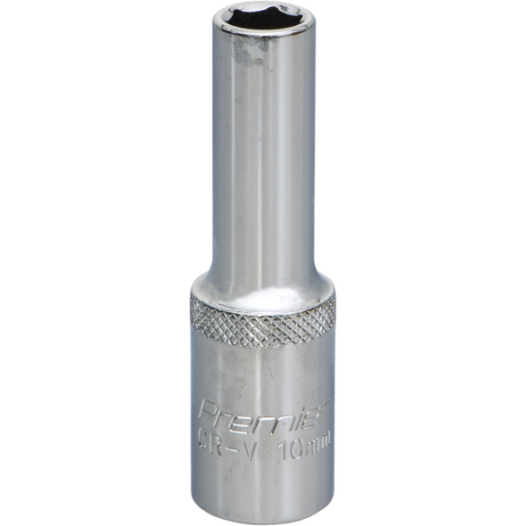 Sealey 1/2"Dr Deep Socket 10mm (Mirror Finish)