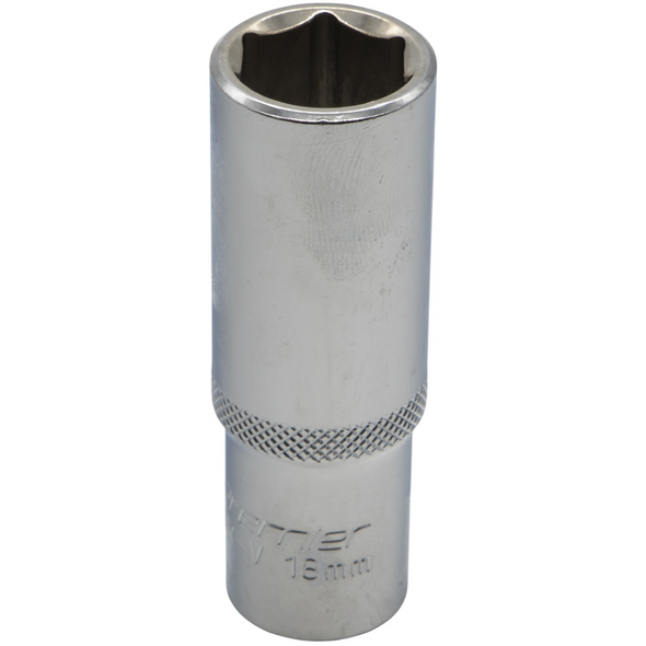 Sealey 1/2"Dr Deep Socket 18mm (Mirror Finish)