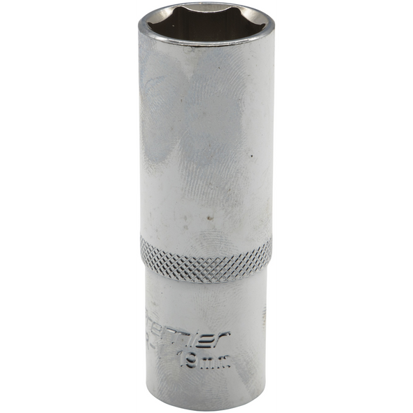 Sealey 1/2"Dr Deep Socket 19mm (Mirror Finish)