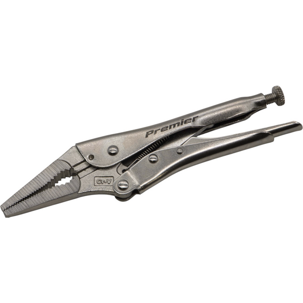 Sealey Locking Plier 230mm Long Nose Pliers (70mm Jaw Capacity)
