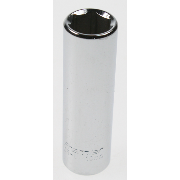 Sealey 1/4"dr socket 10mm (deep) 'mirror finish'