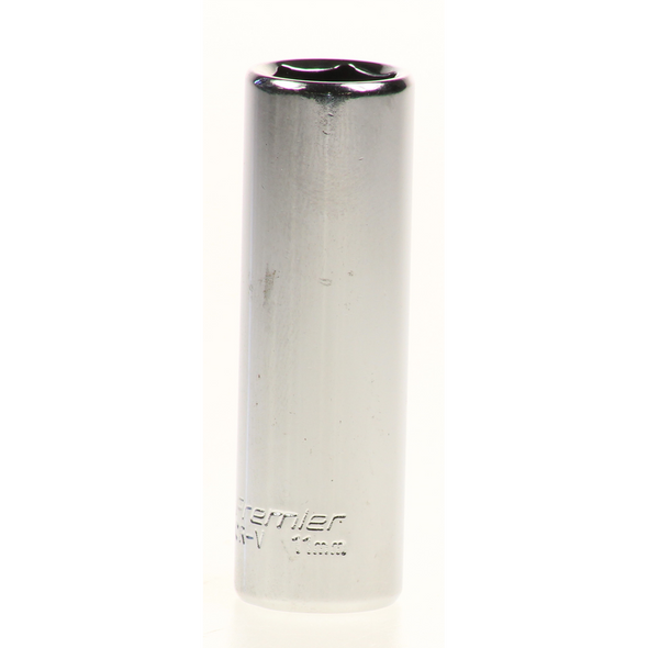 Sealey 1/4"dr socket 11mm (deep) 'mirror finish'