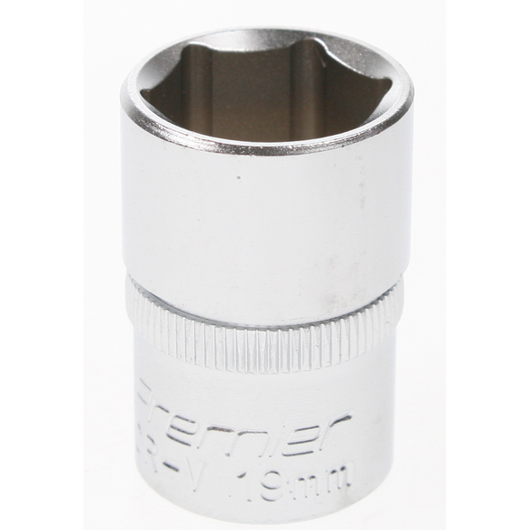 Sealey Socket 1/2"dr 19mm (6pt)