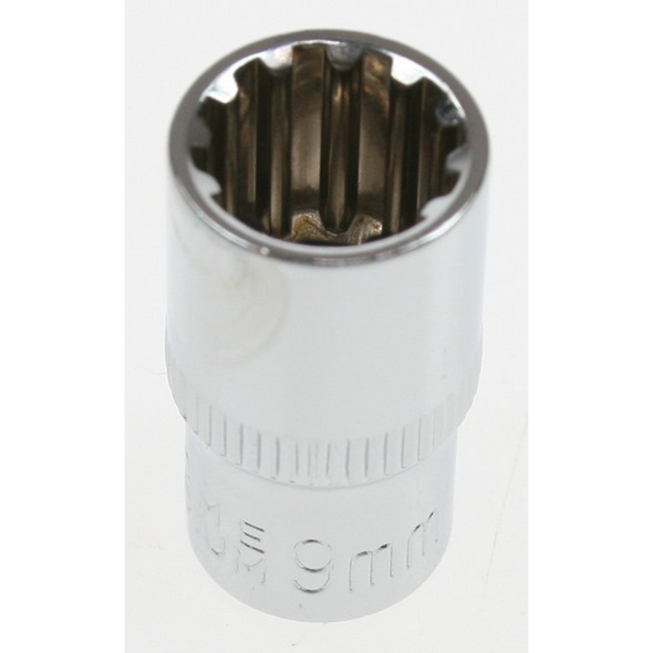 Sealey Spline socket 1/4"dr 9mm