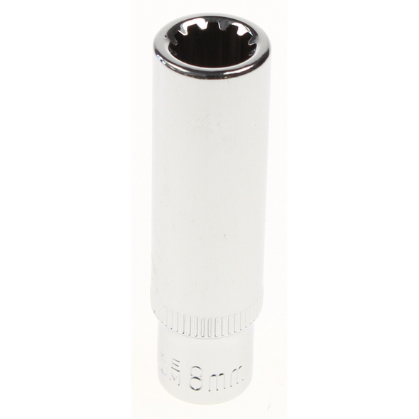 Sealey Spline socket (deep) 1/4" 8mm