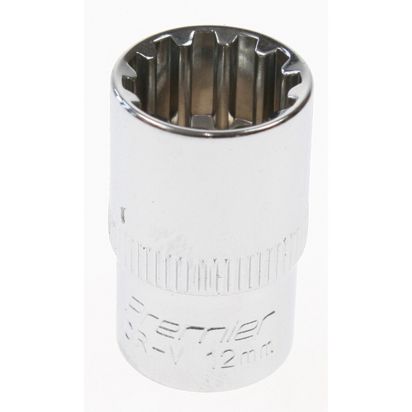 Sealey Spline socket 3/8"dr 12mm (deep)