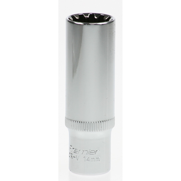 Sealey Spline socket 3/8"dr 14mm (deep)