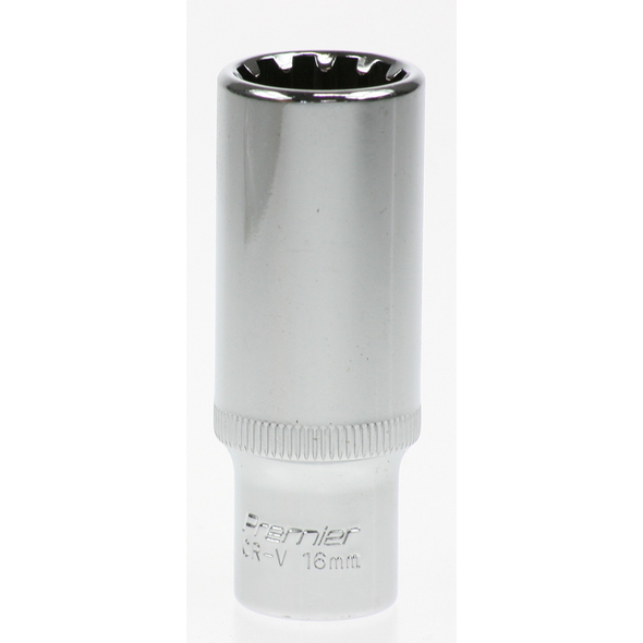 Sealey Spline socket 3/8"dr 16mm (deep)