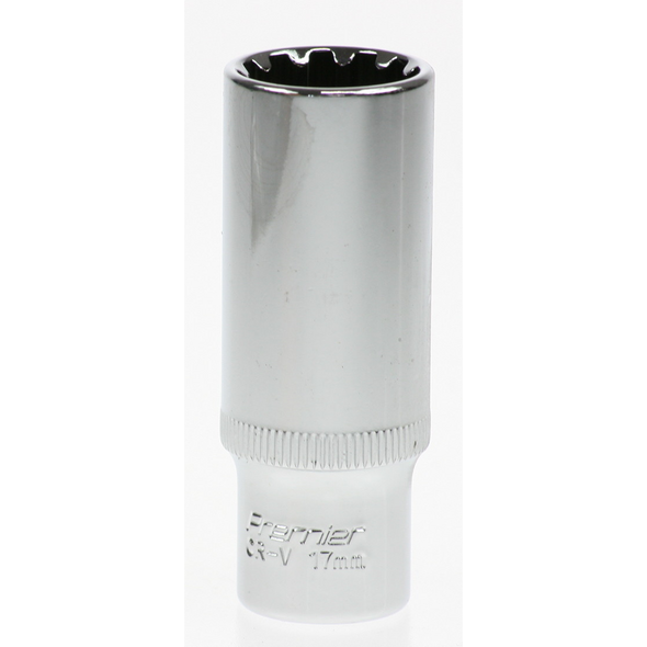 Sealey Spline socket 3/8"dr 17mm (deep)