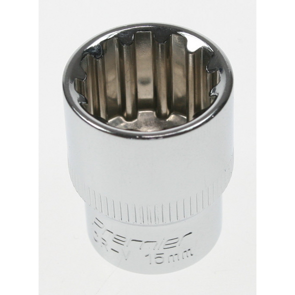 Sealey Spline socket 3/8"dr 15mm