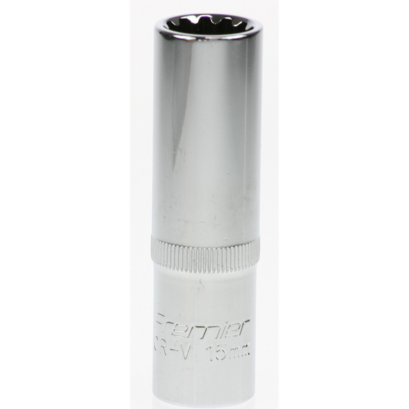 Sealey Spline socket (deep) 1/2"dr 15mm