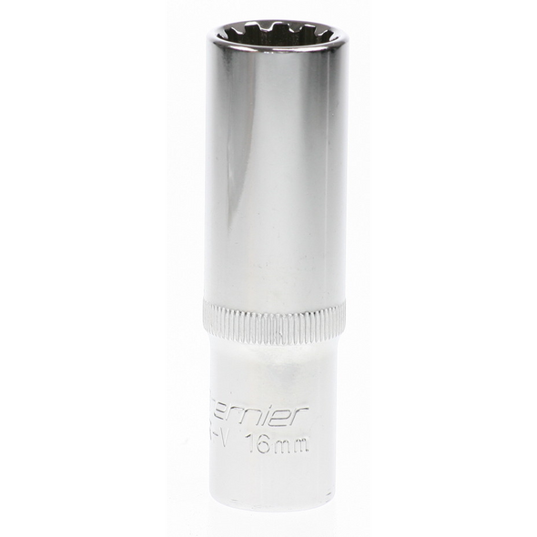 Sealey Spline socket (deep) 1/2"dr 16mm