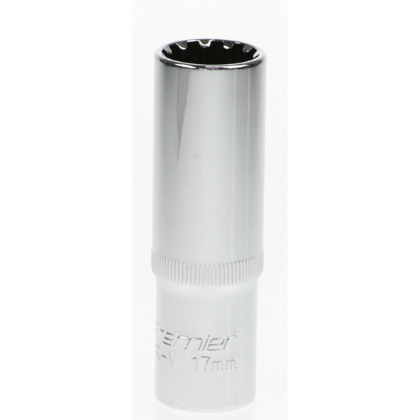 Sealey Spline socket (deep) 1/2"dr 17mm