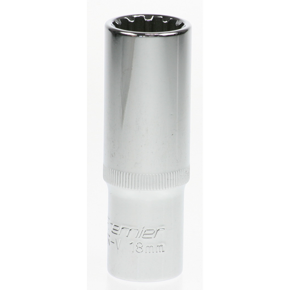 Sealey Spline socket (deep) 1/2"dr 18mm