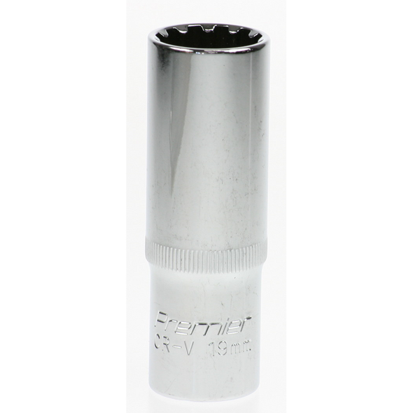 Sealey Spline socket (deep) 1/2"dr 19mm
