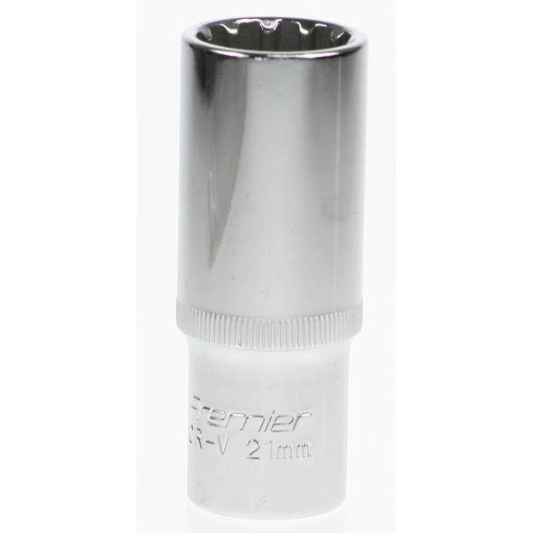 Sealey Spline socket (deep) 1/2"dr 21mm