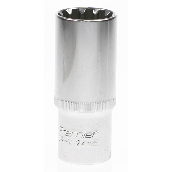 Sealey Spline socket (deep) 1/2"dr 24mm