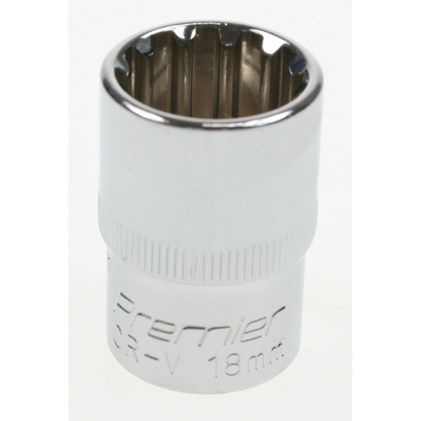Sealey Spline socket 1/2"dr 18mm