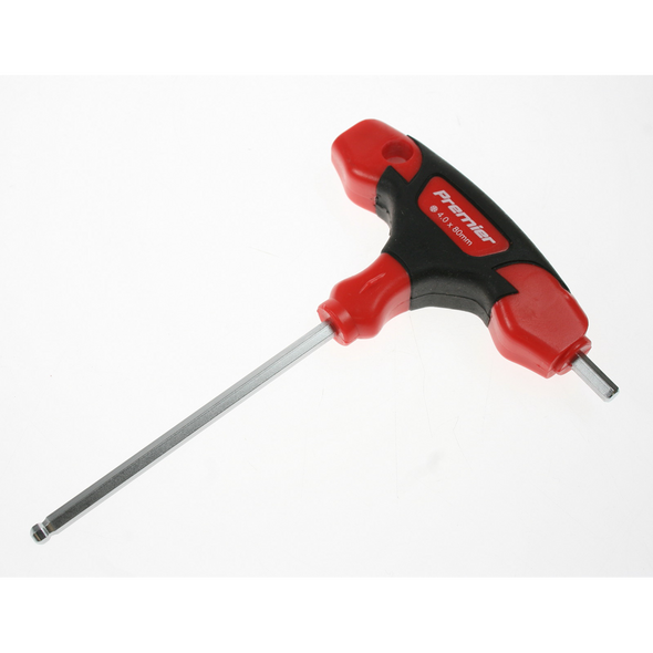 Sealey Ball-end t-handle hex key set 4.0mm