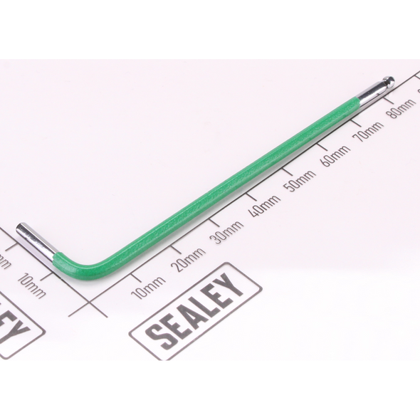 Sealey Imperial Ball-End Hex Key 'Long' 3/32" (Light Green)