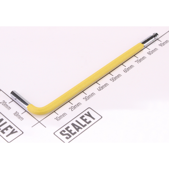 Sealey Imperial Ball-End Hex Key 'Long' 1/8" (Light Yellow)