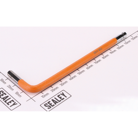 Sealey Imperial Ball-End Hex Key 'Long' 3/16" (Orange)