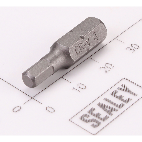 Sealey 1/4"Dr Hex Bit H4 25mmL