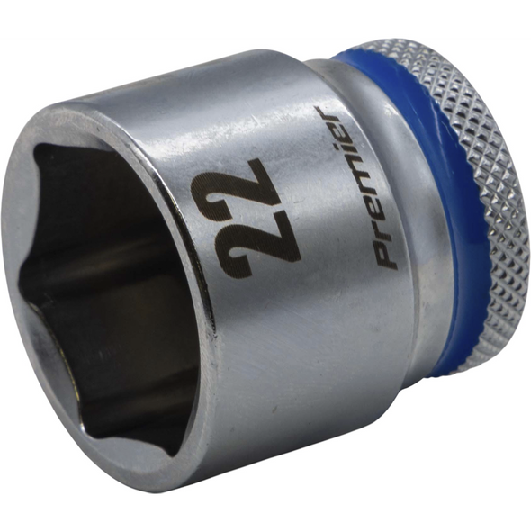 Sealey 3/8"Dr Walldrive Socket 22mm (Red Coded Ring)