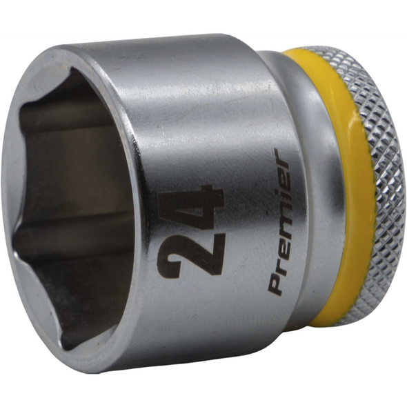 Sealey 3/8"Dr Walldrive Socket 24mm (Blue Coded Ring)