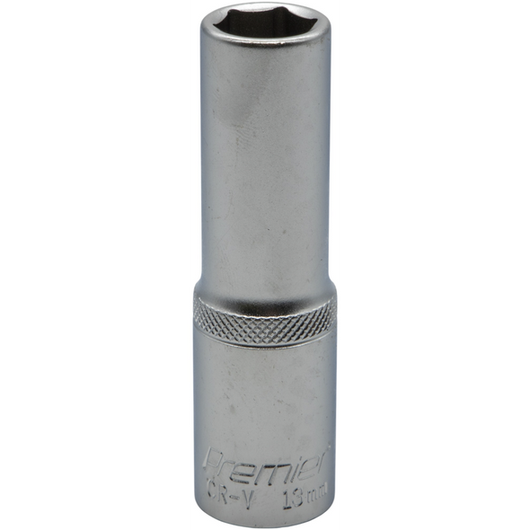 Sealey 1/2"Dr Deep Socket 13mm (Micro Satin Finish)