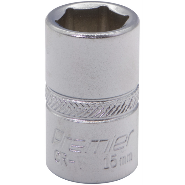 Sealey 1/2"Dr Socket 15mm (Micro Satin Finish)