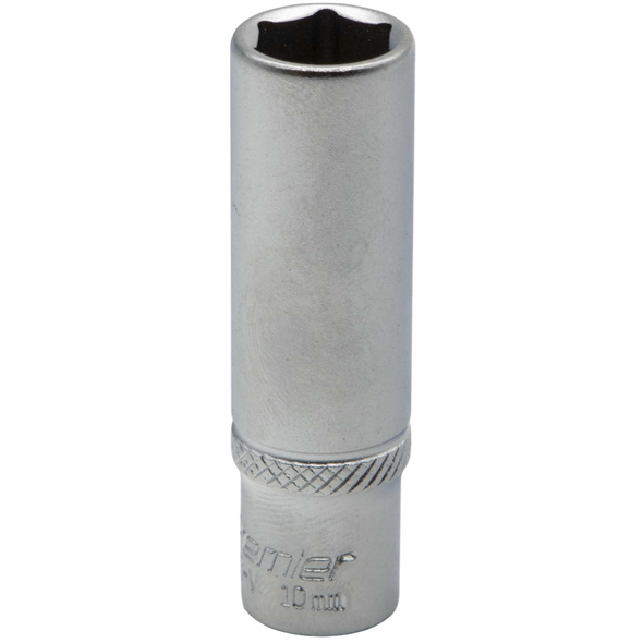 Sealey 1/4"Dr Deep Socket 10mm (Micro Satin Finish)