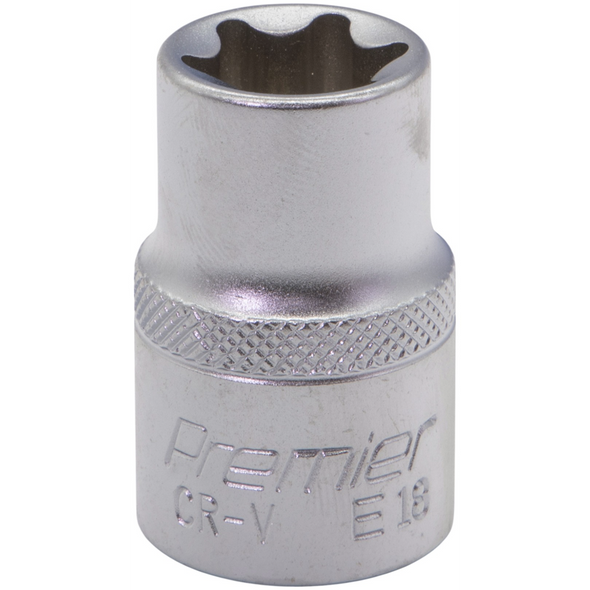 Sealey 1/2"Dr E-Torx Socket E18 (Micro Satin Finish)